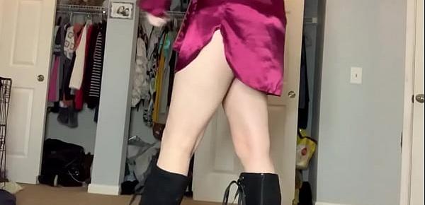  Slutty Pregnant Teen Whore Lingerie Strip Tease Sexy Boot Domination  onlyfans.comkandicalico
